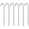 vidaXL teltpl&oslash;kker 6 stk. 41,5 cm &Oslash;12 mm galvaniseret st&aring;l