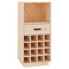 vidaXL vinreol 45x34x100 cm massivt fyrretr&aelig;