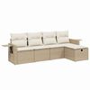 vidaXL sofas&aelig;t til haven 5 dele med hynder polyrattan beige