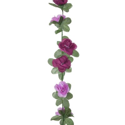 vidaXL kunstige blomsterguirlander 6 stk. 250 cm lys forårslilla