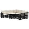 vidaXL Havesofa S&aelig;t 9 stk. Sort og Cremehvid polyrattan