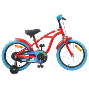 vidaXL B&oslash;rnecykel 16 tommer til 4-6 &aring;r gamle R&oslash;d