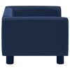vidaXL hundesofa 60x43x30 cm med skumpude plys og kunstl&aelig;der bl&aring;