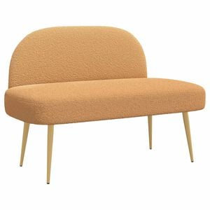 vidaXL Polstret b&aelig;nk med ryg Beige 110 x 60 x 76 cm Boucl&eacute;