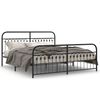 vidaXL sengeramme med sengegavl og fodg&aelig;rde 183x203 cm metal sort