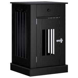 vidaXL Hundekasse m&oslash;bel Sort eg 50 x 47,5 x 80 cm Konstrueret tr&aelig;