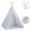 vidaXL tipi til b&oslash;rn 115x115x160 cm med b&aelig;repose polyester gr&aring;
