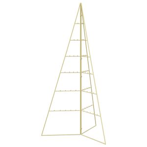 vidaXL Metal juletr&aelig; KUOPIO 140 cm St&aring;l Guld