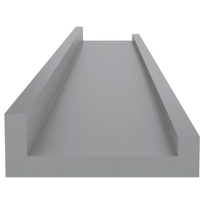 vidaXL væghylder 4 stk. 60x9x3 cm grå