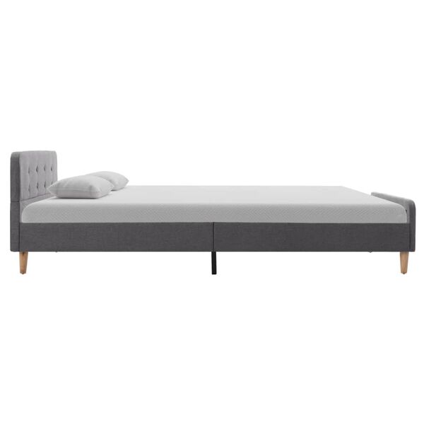 vidaXL sengestel 120 x 200 cm stof lysegr&aring;