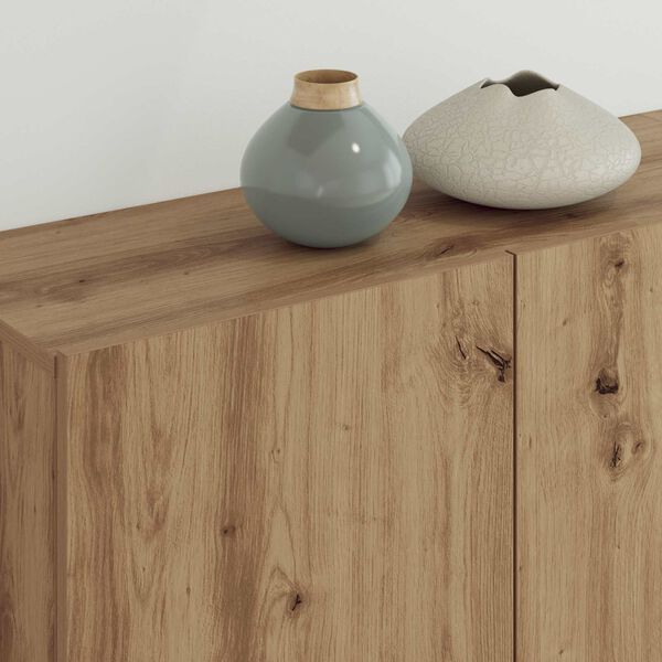 vidaXL TV V&aelig;g Enhed V&aelig;gmonteret 5 pcs Artisan Egetr&aelig; Konstrueret tr&aelig;