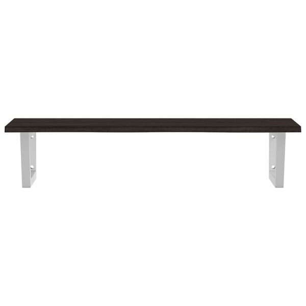 vidaXL badev&aelig;relseshylde st&aring;l og massivt egetr&aelig;