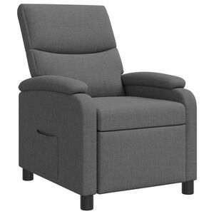 vidaXL Recliner M&oslash;rkegr&aring; Stof