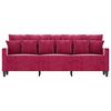 vidaXL 3-personers sofa 180 cm fløjl vinrød