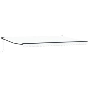 vidaXL Markise Hvid 500 &times; 300 cm Polyester og metal