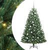vidaXL Kunstigt Hinged Juletr&aelig; Gr&oslash;n 150 cm PVC og metal