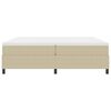 vidaXL Box spring seng Lys Gr&aring; og Hvid 200 x 200 cm Velourstof