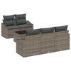 vidaXL Sofa S&aelig;t 6 stk. Gr&aring; polyrattan