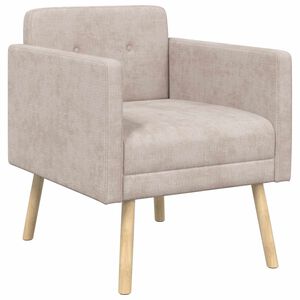 vidaXL Accentstol Beige Chenille Stof