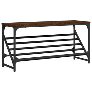 vidaXL skostativ 90x30x45 cm konstrueret tr&aelig; brun egetr&aelig;sfarve