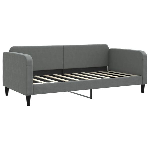 vidaXL daybed 90x190 cm stof m&oslash;rkegr&aring;