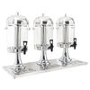 vidaXL tripeljuicedispenser rustfrit st&aring;l 3 x 8 l