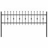 vidaXL Spike Hejn ASTEN 200 x 110 cm Pulverlakeret st&aring;l Sort