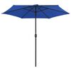 vidaXL haveparasol med aluminiumstang 270x246 cm azurbl&aring;