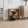 vidaXL vinreol 62x25x62 cm massivt fyrretr&aelig; gyldenbrun