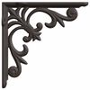 vidaXL V&aelig;ghyldebeslag 12 stk. Antik Brun 21.5 x 21.5 x 3.5 cm St&aring;l