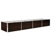vidaXL h&aelig;vet plantekasse 320x80x45 cm galvaniseret st&aring;l brun