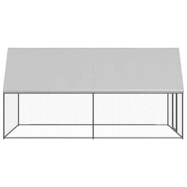 vidaXL h&oslash;nseg&aring;rd 2x4x2 m galvaniseret st&aring;l