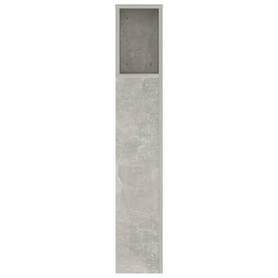 vidaXL sengegavl med opbevaring 140x18,5x104,5 cm betongrå