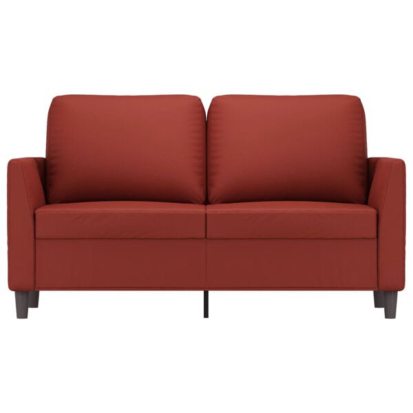 vidaXL 2-personers sofa 120 cm kunstl&aelig;der vinr&oslash;d