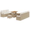 vidaXL Havesofa S&aelig;t 10 stk. 9-Antal s&aelig;der Beige og creme