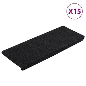 vidaXL selvkl&aelig;bende trappem&aring;tter 15 stk. 65x24,5x3,5 cm sort