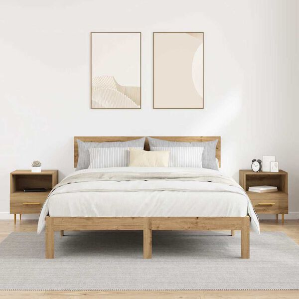 vidaXL Sengebord 2 pcs Brun 40 x 35 x 47,5 cm Konstrueret tr&aelig;