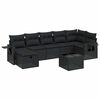 vidaXL sofas&aelig;t til haven 8 dele med hynder polyrattan sort