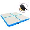 vidaXL oppustelig gymnastikm&aring;tte med pumpe 200x200x10 cm PVC bl&aring;