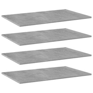 vidaXL boghylder 4 stk. 80x50x1,5 cm konstrueret tr&aelig; betongr&aring;