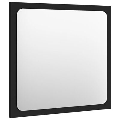 vidaXL badeværelsesspejl 40x1,5x37 cm spånplade sort