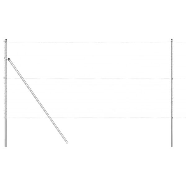 vidaXL Hegnspæl Andet 26 pcs Grå 3,2 x 3,2 x 170 cm Stål