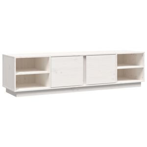 vidaXL tv-bord 156x40x40 cm massivt fyrretr&aelig; hvid