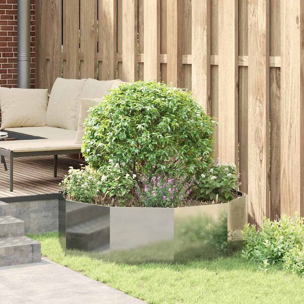 vidaXL Plantekasse S&oslash;lv 120 x 120 x 35 cm Galvaniseret st&aring;l