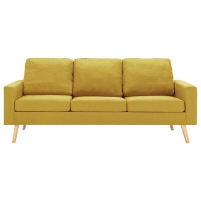 vidaXL 3-personers sofa stof gul