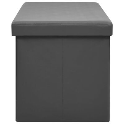vidaXL foldbar opbevaringsbænk PVC grå