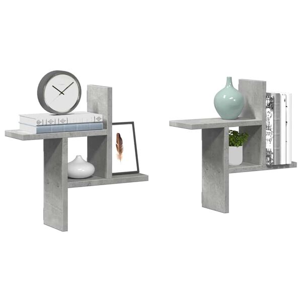 vidaXL v&aelig;ghylder 2 stk. 38x12x38 cm konstrueret tr&aelig; betongr&aring;