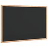 vidaXL tavle med ramme af massivt fyrretr&aelig; sort 60x40 cm