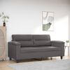vidaXL 2-personers sofa 140 cm kunstl&aelig;der gr&aring;