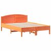 vidaXL sengeramme uden madras 140x190 cm massivt fyrretr&aelig; gyldenbrun